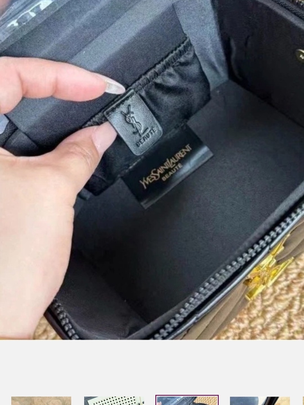 Yves Saint Laurent Black Quilted Leather Crossbody with Gold YSL Hardware - Picture 3 of 3